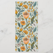 ボホシックレトロカラフルフローラ結婚ズ メニュー (裏面)