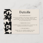 ボホシックレトロフローラ結婚ズ エンクロージャーカード (正面)