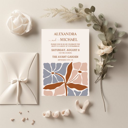 ボホシックレトロフローラ結婚ズ 招待状