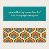 ボホシックレトロ結婚ズウェブサイトRSVP (正面&裏面)