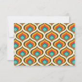 ボホシックレトロ70の食結婚品アレルギーRSVP 出欠カード (裏面)