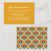 ボホシックレトロ70s結婚宿泊施設 エンクロージャーカード (正面/裏面)