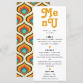 ボホシックレトロ70s 結婚の メニュー (正面/裏面)