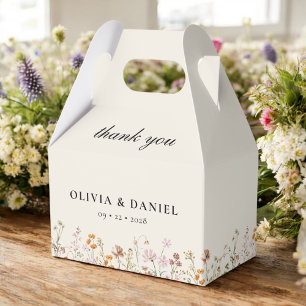 ボホシックワイルドフラワーガーデン開花結婚ズ フェイバーボックス