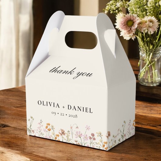 ボホシックワイルドフラワーガーデン開花結婚ズ フェイバーボックス