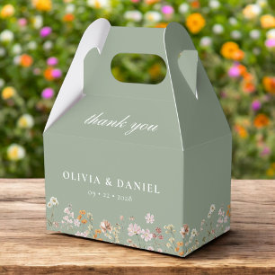 ボホシックワイルドフラワーガーデン開花結婚ズ フェイバーボックス