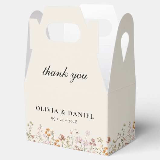 ボホシックワイルドフラワーガーデン開花結婚ズ フェイバーボックス (オープン)