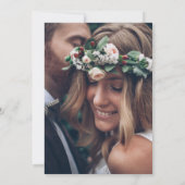 ボホシックワイルドフラワーフローラ写真ブライダルシャワー 招待状 (裏面)