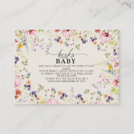 ボホシックワイルドフラワーブックスベビーベビー開花 エンクロージャーカード