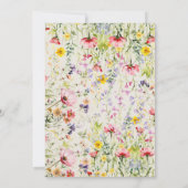 ボホシックワイルドフラワーブライダルシャワー 招待状 (裏面)