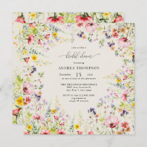 ボホシックワイルドフラワーブライダルシャワー