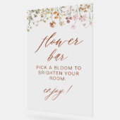 ボホシックワイルドフラワーベビーシャワーフラワーバー アクリルサイン (傾斜)