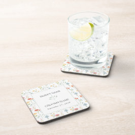 ボホシックワイルドフラワーモダンフローラ結婚ズ コースター