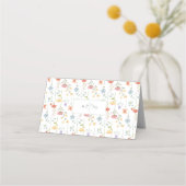 ボホシックワイルドフラワーモダンフローラ結婚ズ プレイスカード (裏面)