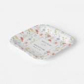 ボホシックワイルドフラワーモダンフローラ結婚ズ ペーパープレート (傾斜あり)