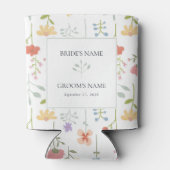 ボホシックワイルドフラワーモダンフローラ結婚式の引き出物 缶クーラー (裏面)