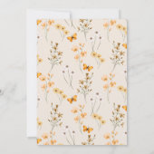 ボホシックワイルドフラワー秋インラブブライダルシャワー 招待状 (裏面)