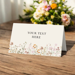 ボホシックワイルドフラワー結婚ズ プレイスカード