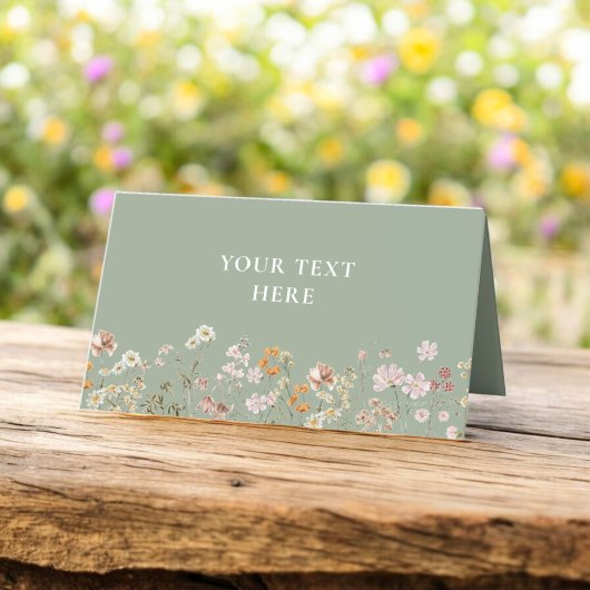 ボホシックワイルドフラワー結婚ズ プレイスカード