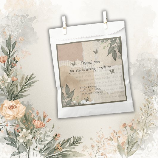 ボホシックヴィンテージ結婚グリーンリー感謝していユー フェイバーバッグ