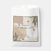 ボホシックヴィンテージ結婚グリーンリー感謝していユー フェイバーバッグ (正面)