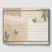 ボホシックヴィンテージ緑化ユーカリ結婚プス ゲストブック (裏面)