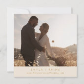 ボホシックヴィンテージ金ゴールドスクエアフォトバック セーブザデート (裏面)