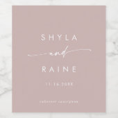 ボホシック埃っぽいバラピンク結婚ズワインラベル ワインラベル (シングルラベル)