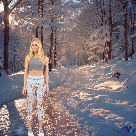 ボホシック夏のフローラお洒落 – とカラフル カプリレギンス