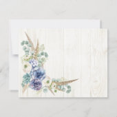 ボホシック多肉性ユーカリ素朴サンキュー サンキューカード (裏面)