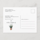 ボホシック引っ越しました新ルーツ多肉植物 案内ポストカード (裏面)