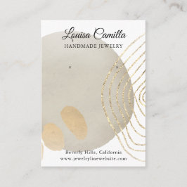 ボホシック抽象芸術イヤリングディスプレイカード 名刺