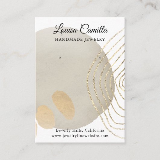 ボホシック抽象芸術イヤリングディスプレイカード 名刺 (正面)