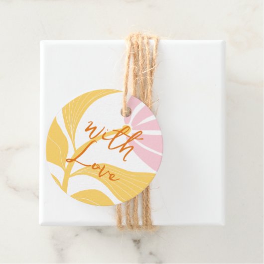 ボホシック抽象芸術モダンカラフルフローラ結婚ズ フェイバータグ (インサイチュ)