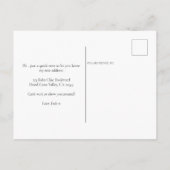 ボホシック新しい場所ホームムービングを呼び出す 案内ポストカード (裏面)