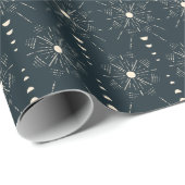 ボホシック日が差すことインダークネイビーブルー ラッピングペーパー (ロールコーナー)