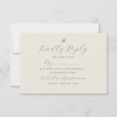ボホシック春の結婚式RSVPカード 出欠カード (正面)