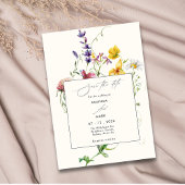 ボホシック春ワイルドフラワーズ結婚式招待状 招待状