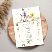 ボホシック春ワイルドフラワーズ結婚式招待状 招待状