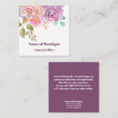 ボホシック春開花ブティック割引クーポン 割引カード (正面/裏面)