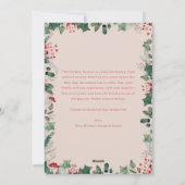 ボホシック書道赤面ピンク写真 シーズンカード (裏面)