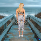 ボホシック月照ガーデン – Ethereal Blues & Purple カプリレギンス