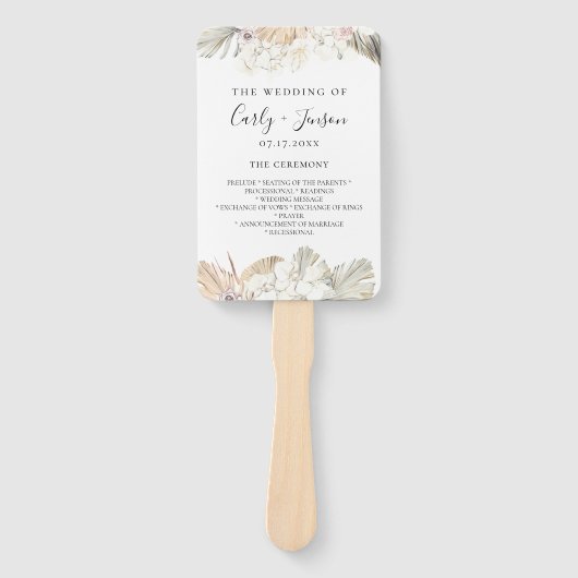 ボホシック植物性結婚式 プログラムハンドファン ハンドファン (正面)