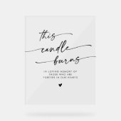 ボホシック澄んアクリルこのキャンドルバーンズ記念 アクリルサイン (正面)