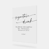 ボホシック澄んアクリル結婚のシグネチャードリンク アクリルサイン (傾斜)