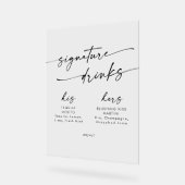 ボホシック澄んアクリル結婚の名物ドリンク アクリルサイン (傾斜)