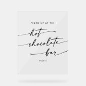 ボホシック澄んアクリル結婚ホットチョコレートバー アクリルサイン (正面)