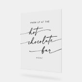 ボホシック澄んアクリル結婚ホットチョコレートバー アクリルサイン (傾斜)