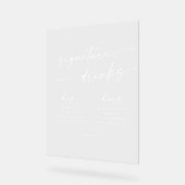 ボホシック澄んホワ結婚イトの名物 アクリルサイン (傾斜)