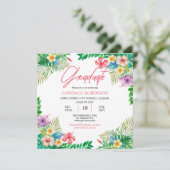 ボホシック熱帯ハイビスカス卒業パーティー 招待状 (スタンド正面)